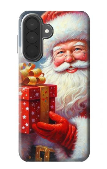 S4029 Xmas Smiling Santa Claus Gift Box Hülle Schutzhülle Taschen für Samsung Galaxy A27