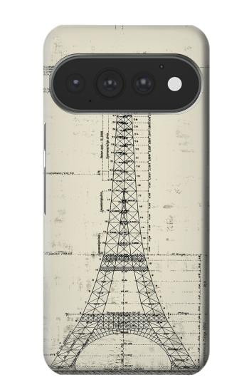 S3474 Eiffel Architectural Drawing Hülle Schutzhülle Taschen für Google Pixel 11, 11 Pro