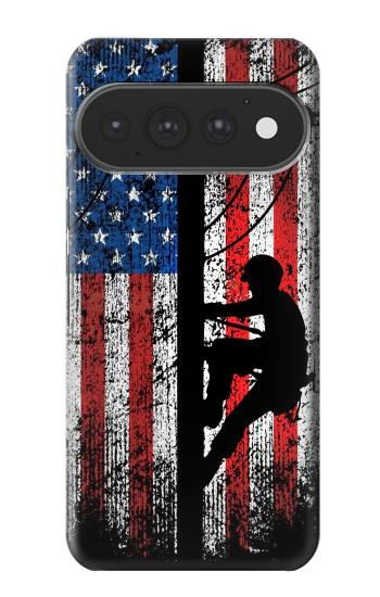 S3803 Electrician Lineman American Flag Hülle Schutzhülle Taschen für Google Pixel 11, 11 Pro