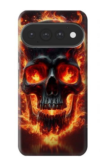 S3986 Fire Skull Hülle Schutzhülle Taschen für Google Pixel 11, 11 Pro