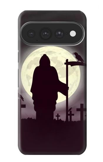 S3262 Grim Reaper Night Moon Cemetery Hülle Schutzhülle Taschen für Google Pixel 11 Pro XL