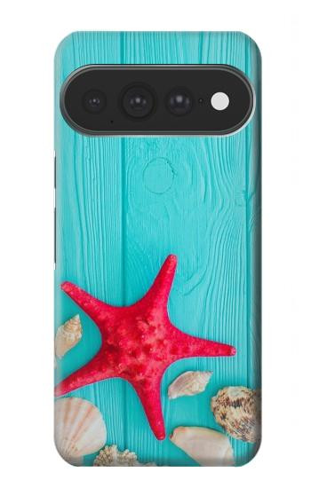 S3428 Aqua Wood Starfish Shell Hülle Schutzhülle Taschen für Google Pixel 11 Pro XL