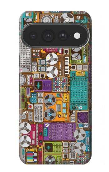S3879 Retro Music Doodle Hülle Schutzhülle Taschen für Google Pixel 11 Pro XL