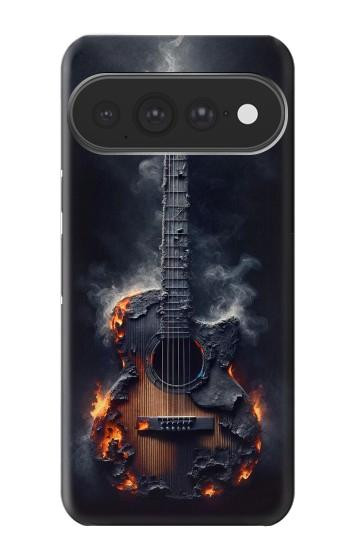 S3972 Burned Acoustic Guitar Graphic Hülle Schutzhülle Taschen für Google Pixel 11 Pro XL