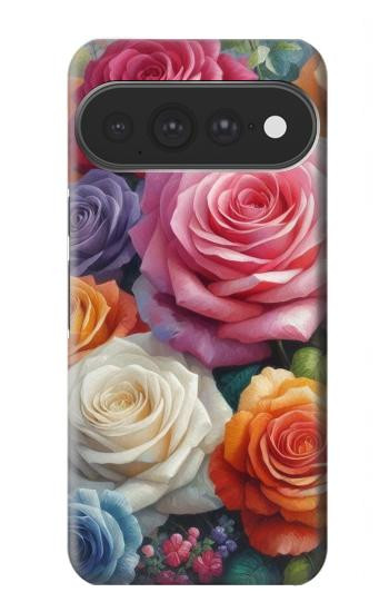 S3975 Colorful Roses Painting Hülle Schutzhülle Taschen für Google Pixel 11 Pro XL