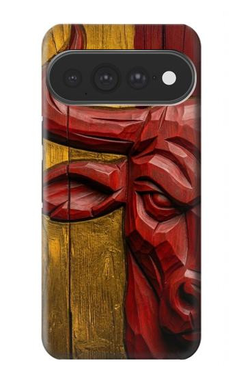 S4098 Span Bull Carved Artwork Hülle Schutzhülle Taschen für Google Pixel 11 Pro XL
