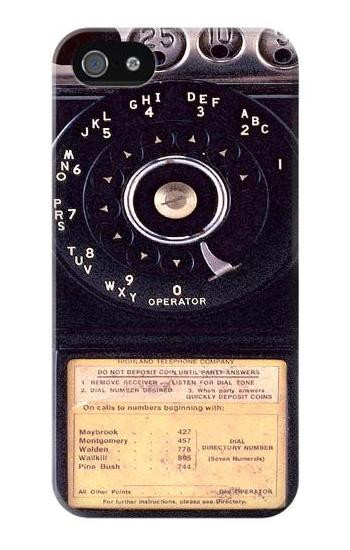 S0086 Payphone Vintage Hülle Schutzhülle Taschen für iPhone 5 5S SE