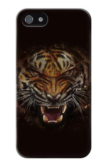 S0575 Tiger Face Hülle Schutzhülle Taschen für iPhone 5 5S SE