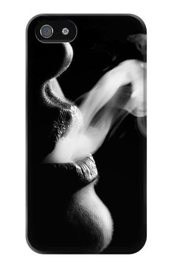 S0917 Sexy Lip Girl Smoking Hülle Schutzhülle Taschen für iPhone 5 5S SE