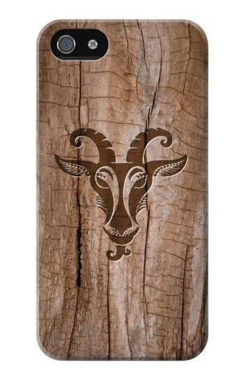 S2183 Goat Wood Graphic Printed Hülle Schutzhülle Taschen für iPhone 5 5S SE