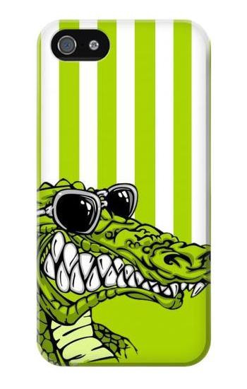 S2323 Funny Green Alligator Crocodile Hülle Schutzhülle Taschen für iPhone 5 5S SE