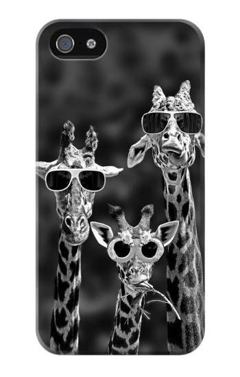 S2327 Giraffes With Sunglasses Hülle Schutzhülle Taschen für iPhone 5 5S SE