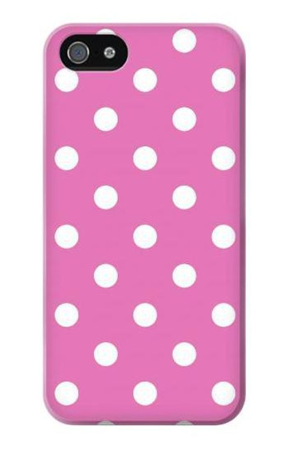 S2358 Pink Polka Dots Hülle Schutzhülle Taschen für iPhone 5 5S SE