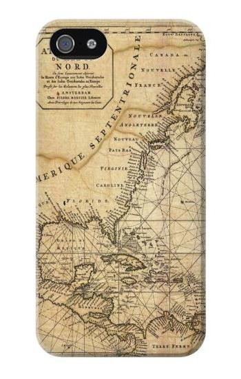 S2506 Exploration North America Map Hülle Schutzhülle Taschen für iPhone 5 5S SE
