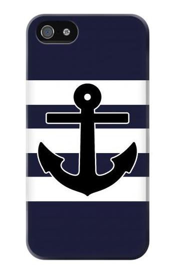 S2758 Anchor Navy Hülle Schutzhülle Taschen für iPhone 5 5S SE
