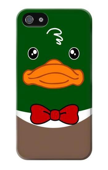 S2762 Green Head Mallard Duck Tuxedo Cartoon Hülle Schutzhülle Taschen für iPhone 5 5S SE