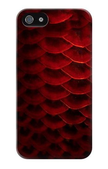 S2879 Red Arowana Fish Scale Hülle Schutzhülle Taschen für iPhone 5 5S SE
