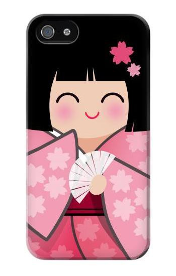 S3042 Japan Girl Hina Doll Kimono Sakura Hülle Schutzhülle Taschen für iPhone 5 5S SE