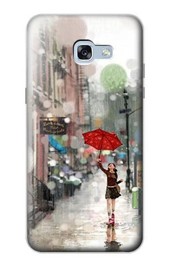S0108 Girl in The Rain Hülle Schutzhülle Taschen für Samsung Galaxy A5 (2017)