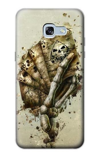 S0550 Skull Card Poker Hülle Schutzhülle Taschen für Samsung Galaxy A5 (2017)