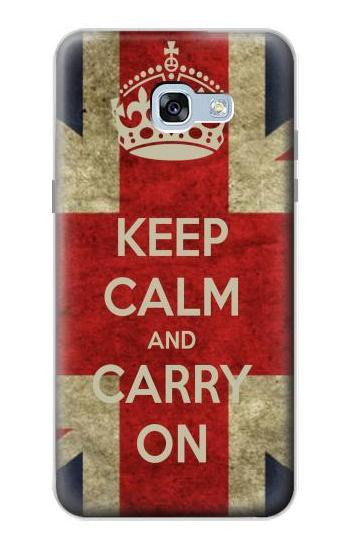 S0674 Keep Calm and Carry On Hülle Schutzhülle Taschen für Samsung Galaxy A5 (2017)