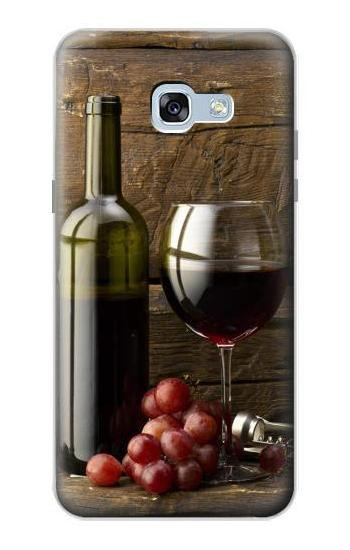 S1316 Grapes Bottle and Glass of Red Wine Hülle Schutzhülle Taschen für Samsung Galaxy A5 (2017)