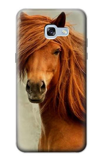 S1595 Beautiful Brown Horse Hülle Schutzhülle Taschen für Samsung Galaxy A5 (2017)