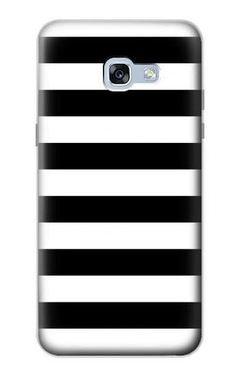 S1596 Black and White Striped Hülle Schutzhülle Taschen für Samsung Galaxy A5 (2017)