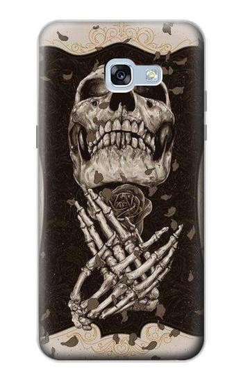 S1676 Skull Rose Hülle Schutzhülle Taschen für Samsung Galaxy A5 (2017)