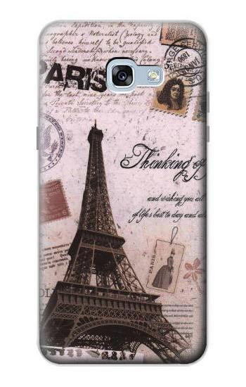 S2211 Paris Postcard Eiffel Tower Hülle Schutzhülle Taschen für Samsung Galaxy A5 (2017)