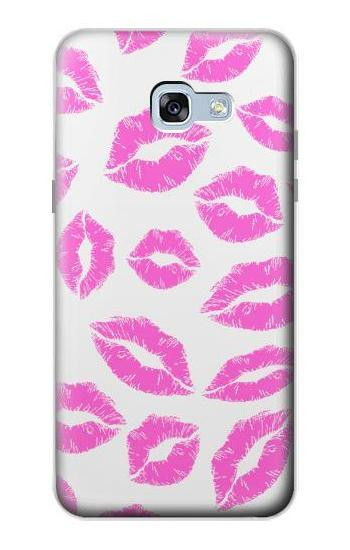 S2214 Pink Lips Kisses Hülle Schutzhülle Taschen für Samsung Galaxy A5 (2017)