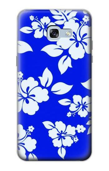 S2244 Hawaiian Hibiscus Blue Pattern Hülle Schutzhülle Taschen für Samsung Galaxy A5 (2017)
