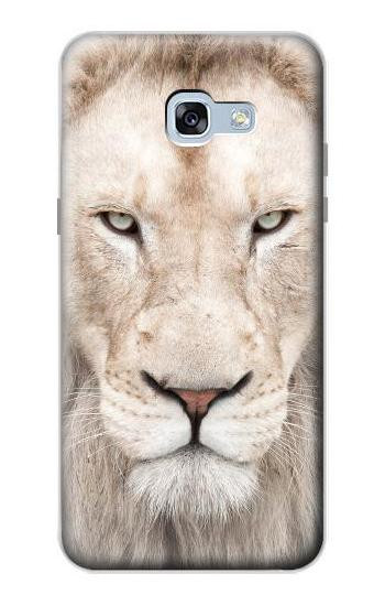 S2399 White Lion Face Hülle Schutzhülle Taschen für Samsung Galaxy A5 (2017)