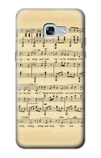 S2504 Vintage Music Sheet Hülle Schutzhülle Taschen für Samsung Galaxy A5 (2017)