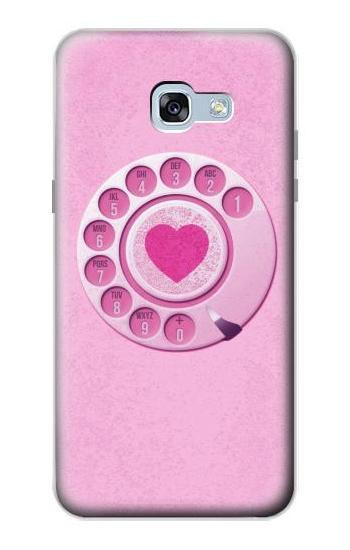 S2847 Pink Retro Rotary Phone Hülle Schutzhülle Taschen für Samsung Galaxy A5 (2017)