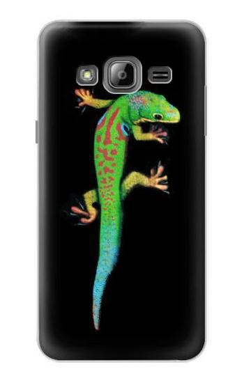 S0125 Green Madagascan Gecko Hülle Schutzhülle Taschen für Samsung Galaxy J3 (2016)
