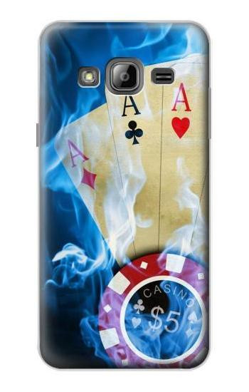 S0348 Casino Hülle Schutzhülle Taschen für Samsung Galaxy J3 (2016)