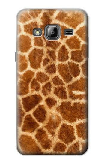 S0422 Giraffe Skin Hülle Schutzhülle Taschen für Samsung Galaxy J3 (2016)