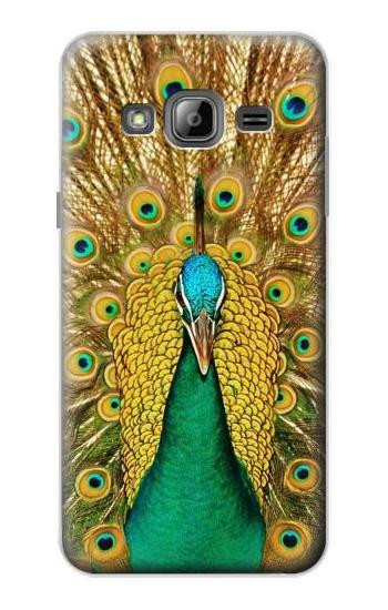 S0513 Peacock Hülle Schutzhülle Taschen für Samsung Galaxy J3 (2016)