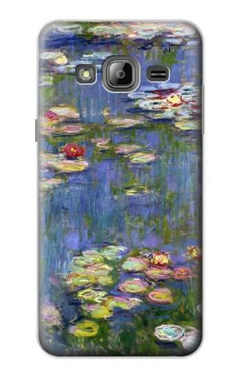 S0997 Claude Monet Water Lilies Hülle Schutzhülle Taschen für Samsung Galaxy J3 (2016)
