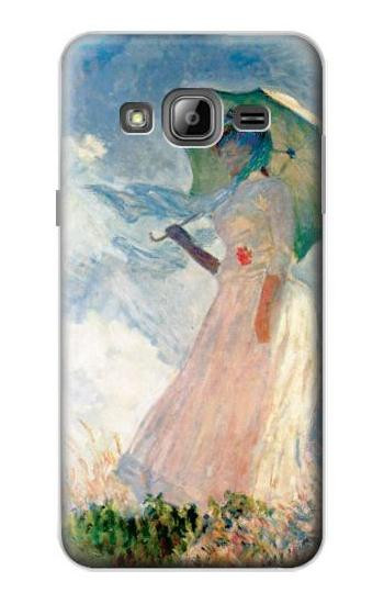 S0998 Claude Monet Woman with a Parasol Hülle Schutzhülle Taschen für Samsung Galaxy J3 (2016)