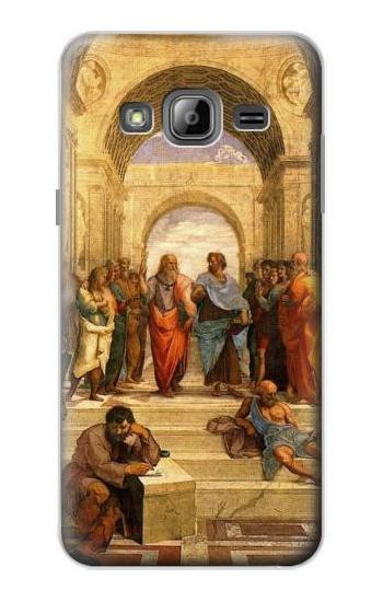 S1086 Raphael's School of Athens Hülle Schutzhülle Taschen für Samsung Galaxy J3 (2016)