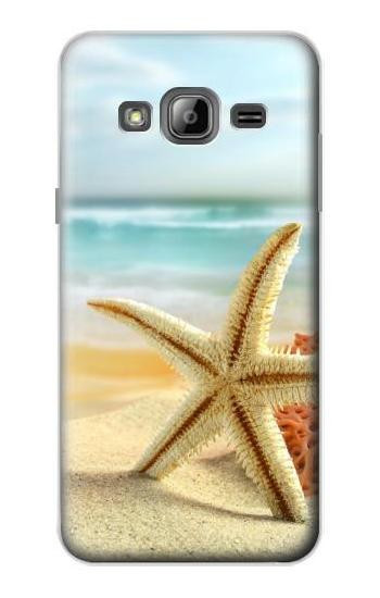 S1117 Starfish on the Beach Hülle Schutzhülle Taschen für Samsung Galaxy J3 (2016)