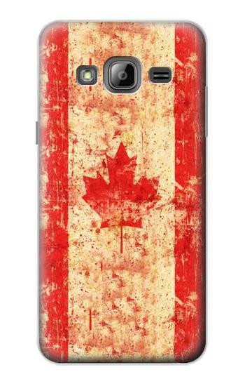 S1603 Canada Flag Old Vintage Hülle Schutzhülle Taschen für Samsung Galaxy J3 (2016)