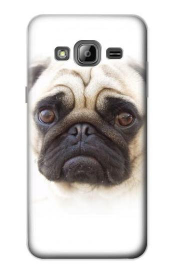 S1852 Pug Dog Hülle Schutzhülle Taschen für Samsung Galaxy J3 (2016)