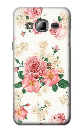 S1859 Rose Pattern Hülle Schutzhülle Taschen für Samsung Galaxy J3 (2016)