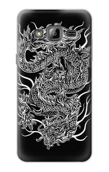 S1943 Dragon Tattoo Hülle Schutzhülle Taschen für Samsung Galaxy J3 (2016)