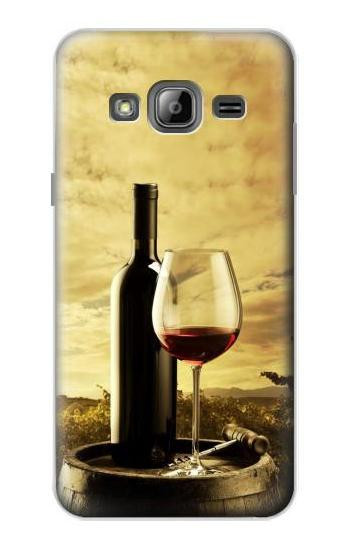 S2042 A Grape Vineyard Grapes Bottle Red Wine Hülle Schutzhülle Taschen für Samsung Galaxy J3 (2016)