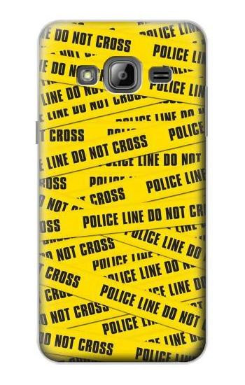 S2088 Police Line Do Not Cross Hülle Schutzhülle Taschen für Samsung Galaxy J3 (2016)
