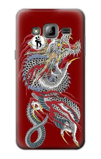 S2104 Yakuza Dragon Tattoo Hülle Schutzhülle Taschen für Samsung Galaxy J3 (2016)